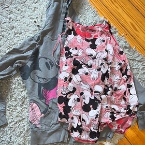 Disney Micky mouse sweatshirt and tank top bundle